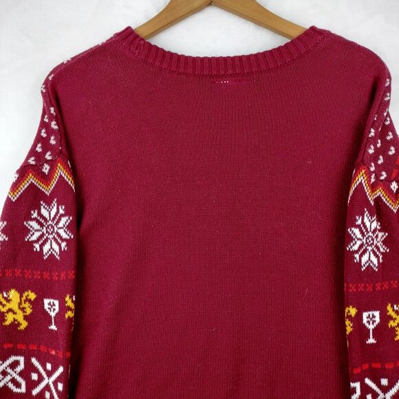Game of Throne Sweater Men XXL Ugly Christmas Party Fair Isle I Drink Know Thing - Picture 10 of 12